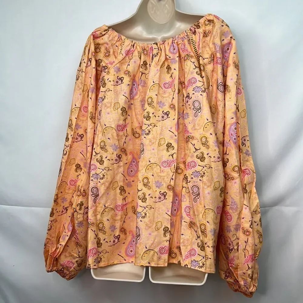 Charlie Holiday/Anthropologie Paisley Josie Blouse - NWT - size medium (size 6) - Picture 11 of 13